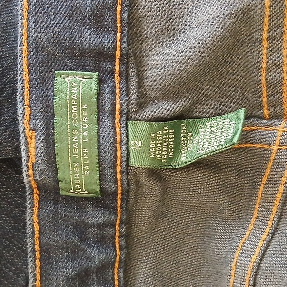 Lauren Ralph Lauren Jeans Dark Blue Full leg size 12 - Picture 5 of 6